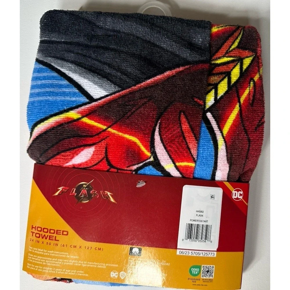 DC Flash Hooded Towel Boys Beach Towel Bath Towel